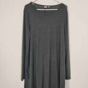 Gap Women's Black Long Sleeve Tunic Top Midi Dress Size Large Goth Whimsical